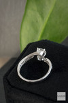 18kt White Gold Solitaire Twist 0.60ct Diamond Shoulders Engagement Ring 6