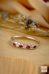 18kt White Gold Seven Stone Rubover Set Ruby & Diamond Eternity Ring 3