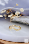 18kt Yellow Gold 2mm Wishbone Wedding Ring 3