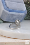 Platinum 1.76ct Oval Laboratory Diamond Ring & Natural Diamond Halo Ring 6