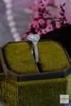 18kt White Gold Vintage Style SL1 G 0.41ct Halo & 0.25ct Pave Set Engagement Ring 5