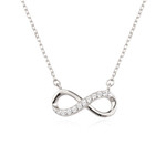 Kilkenny Silver CZ Set Infinity Necklet