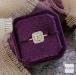 18kt Yellow Gold & Platinum 1.02ct Intense Yellow Laboratory Princess Cut 0.24ct Diamond Ring 3