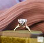 18kt Yellow Gold Platinum 2.54ct E VVS2 Round Brilliant Laboratory Solitaire Diamond Ring 7