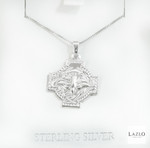 Sterling Silver Holy Spirit Confirmation Polished Medal & Chain 1