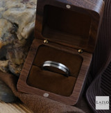 Gents Titanium 5mm Zirconium Centre Line Wedding Ring 2