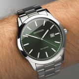 Sekonda Gents Stainless Steel Green Dial Bracelet Watch 2