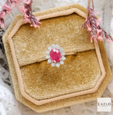 9kt Yellow Gold Oval 0.86ct Ruby & 0.04ct Diamond Ring 2 9kt Yellow Gold Oval 0.86ct Ruby & 0.04ct Diamond Ring 2