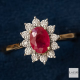 9kt Yellow Gold Oval 0.86ct Ruby & 0.04ct Diamond Ring 2 9kt Yellow Gold Oval 0.86ct Ruby & 0.04ct Diamond Ring 2