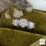 18kt Yellow Gold & Platinum 2.52ct D VVS2 Graduated Three Stone Laboratory Diamond Ring 2