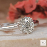 Amore 9kt White Gold Small Round 0.35ct Brilliant Halo Diamond Ring 2 Amore 9kt White Gold Small Round 0.35ct Brilliant Halo Diamond Ring 2