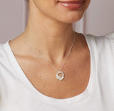 Laura Ashley Sterling Silver Round Cathedine Floral Necklace 2 Laura Ashley Sterling Silver Round Cathedine Floral Necklace 2