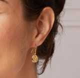 Laura Ashley Gold Plated Silver Farlington Flowers Drop Hook Earrings 2