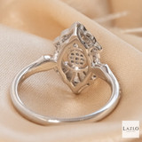 Platinum Antique Style Marquis Shape Grain Set Natural 0.26ct Diamond Ring 2