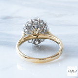 18kt Yellow & White Gold Cluster 1.06ct Oval Laboratory Diamond & 0.86ct Surround Engagement Ring 2