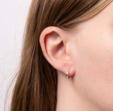 Sterling Silver Small 12mm Plain Hoop Earrings 2