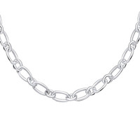 Sterling Silver Long Link Engravable Disc Chain  3