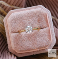 18kt Yellow Gold Classic 1.01ct Round Brilliant Laboratory Diamond Solitaire & 0.07ct Colet Ring 1