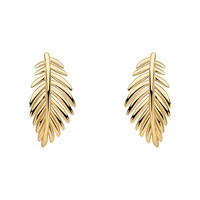 Laura Ashley Gold Plated Sterling Silver Marlbrook Leaf Earrings 1