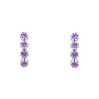 Laura Ashley Sterling Silver Multi Stone Amethyst Earrings 1