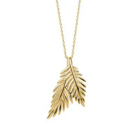 Laura Ashley Gold Plated Sterling Silver Marlbrook Leaf Necklace 1
