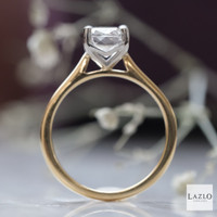 18kt Yellow Gold & Platinum 2.13ct D VVS2 Long Cushion Laboratory Solitaire Diamond Ring 5