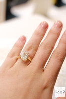 18kt Yellow Gold Elongated 4.00ct D VS1 Cushion Solitaire Laboratory Diamond Ring 2