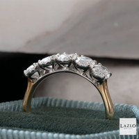 9kt Yellow Gold 5 Stone Oval Laboratory 2.00ct Diamond Ring 7