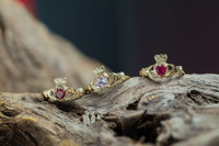 10kt Yellow Gold Natural Claddagh Ring Collection