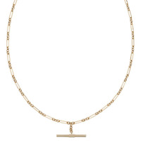 9kt Yellow Gold T Bar Necklace