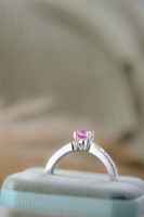 18kt White Gold 0.68ct Pink Sapphire and 0.30ct Diamond Ring 4