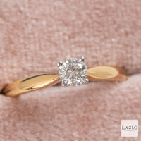 18kt Rose Gold Solitaire 0.38ct Diamond Engagement Ring 1