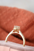 18kt Yellow Gold 0.31ct Round Brilliant Halo Diamond Engagement Ring 7