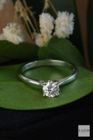 18kt White Gold Classic Claw Round Brilliant F SL1 0.50ct Solitaire Diamond Ring 4