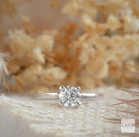 18kt White Gold Classic Laboratory D SL1 0.51ct Round Brilliant Solitaire Engagement Ring 1
