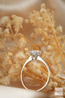 18kt White Gold Classic Laboratory D SL1 0.51ct Round Brilliant Solitaire Engagement Ring 4