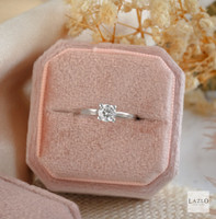 18kt White Gold Classic Laboratory D SL1 0.51ct Round Brilliant Solitaire Engagement Ring 2