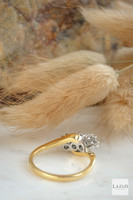 18kt Yellow Gold 0.75ct Three Stone Twist Engagement Ring 5