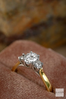 18kt Yellow Gold F VS 0.50ct Oval Diamond & 0.32ct Round Brilliant Engagement Ring 3