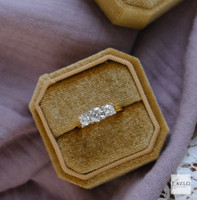 18kt Yellow Gold 1.57ct Three Stone Round Brilliant Laboratory Diamond Engagement Ring 2