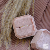 18kt Rose Gold Full Diamond Set Art Deco Style Diamond Wedding Ring 2