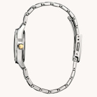Ladies Citizen Eco-Drive Two Tone Silver Dial Bracelet Watch 2