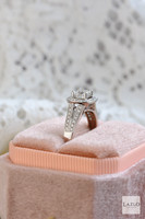 18kt White Gold G VS 0.70ct Square Emerald Cut 0.28ct Split Diamond Shoulders Engagement Ring 3