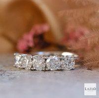 Platinum 1.77ct Laboratory Diamond Five Stone Round Brilliant Cut Engagement Ring 3