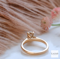 18kt Rose Gold Oval Laboratory Solitaire 1.01ct E VS2 Diamond Ring 5