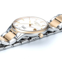 Roamer Gents R-Line Classic Two Tone Sapphire Crystal Silver Dial Bracelet Watch 2