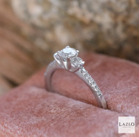 18kt White Gold 0.47ct Three Stone Engagement Ring 3