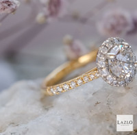 18kt Yellow Gold 1.37ct D VS1 Round Brilliant Laboratory Diamond & Natural 0.47ct Diamond Shoulder Ring 6