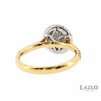 18kt Yellow Gold 1.37ct D VS1 Round Brilliant Laboratory Diamond & Natural 0.47ct Diamond Shoulder Ring 3