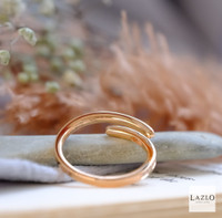 18kt Rose Gold Grain Set Crossover 0.20ct Baguette Diamond Ring 4